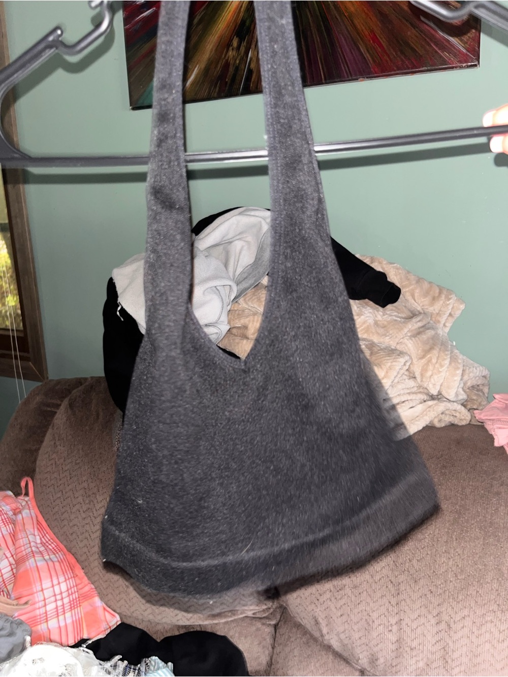 Charcoal Gray Cropped Tank Top - Modern Minimal Crop